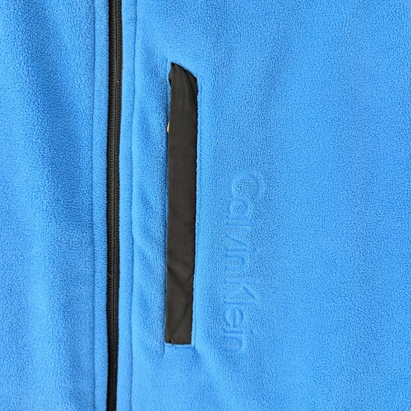 Calvin Klein Modern Blue and Black Zip Up Sweater - Picture 4 of 9